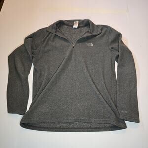 Gray The North Face Quarter Zip Sweatshirt Med Women's